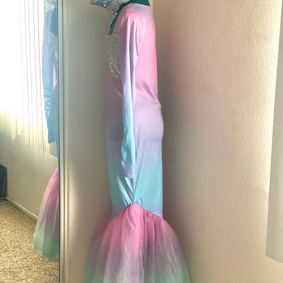 MERMAID  PASTEL PINK BLUE MERMAID HALLOWEEN DRESS - Picture 2 of 5